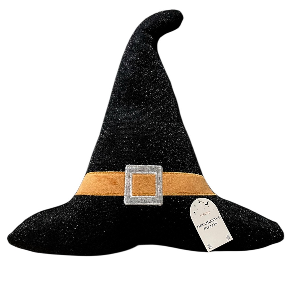Bullseye's Playground 13"x14" Halloween Witch Hat Novelty Pillow - Set of 2 - Picture 2 of 8